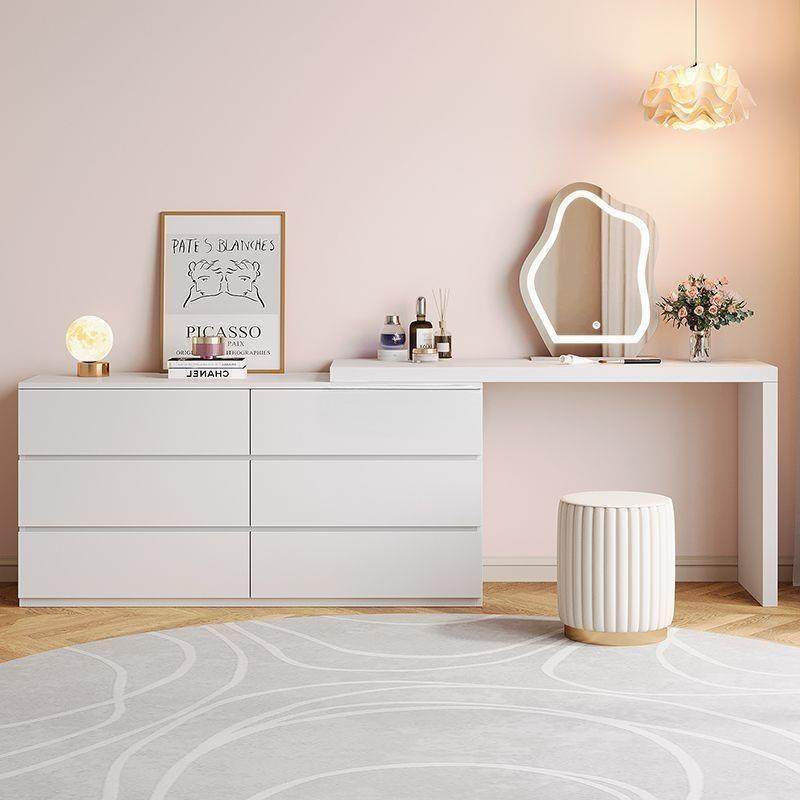 梳妆台卧室现代简约斗柜一体小户型收纳柜奶油风书桌可伸缩,节庆用品/礼品,新娘配件,淘宝优惠券,粉丝福利购,淘宝优惠卷