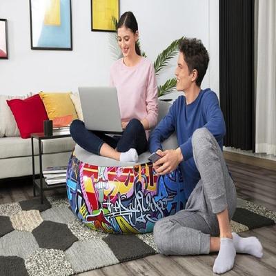 BESTWAY75075单人植绒沙发懒人充气沙发充气凳户外充气椅