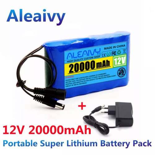 3S2P12V20000mAh锂离子电池可充电直流12.6V20Ah+1a充电器