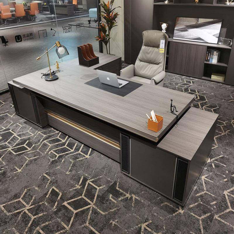 办公室老板桌办公桌简约现代广东大气总裁桌总经理董事长大班台