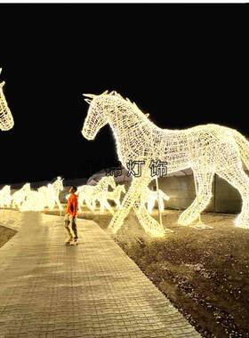 LED动物造型灯梦幻树灯狐狸龙蛇道景区街道装饰LED灯光造型美陈