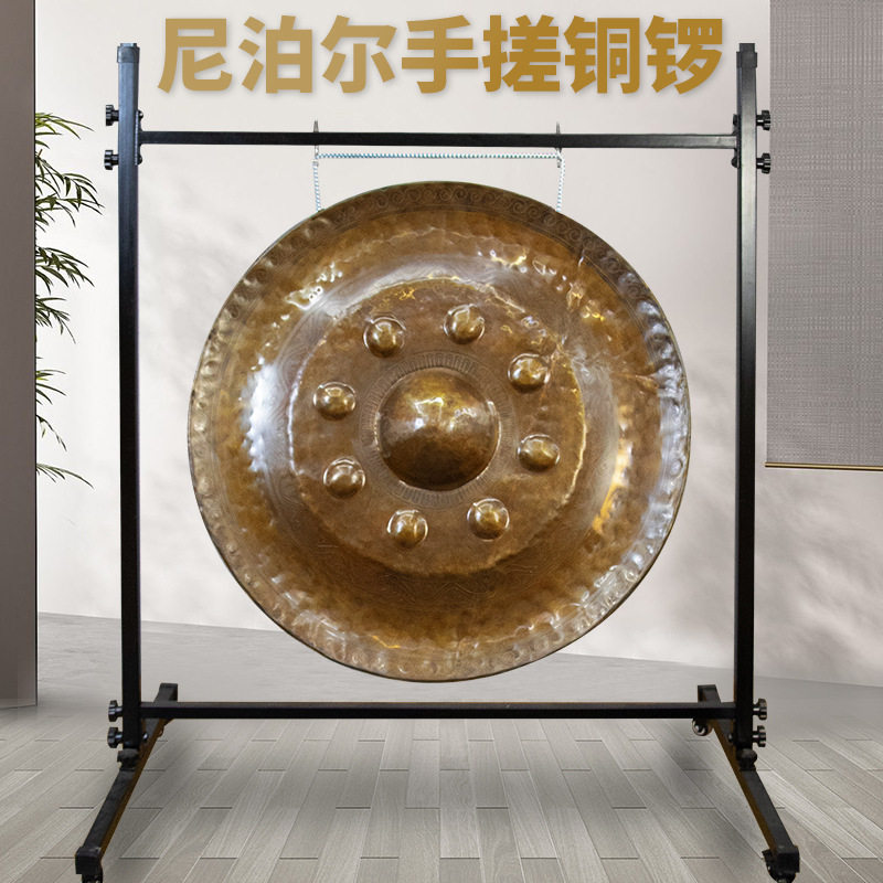 佛心响铜手搓锣静心冥想开道锣大型乐器铜锣摆件手工缅甸锣一件