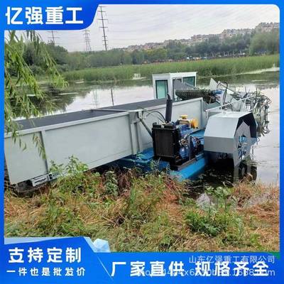 芦苇收割船河面水面垃圾打捞装置中型自动漂浮树枝清理设备