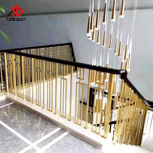 楼梯扶手实心铝合金雕刻现代简约护栏铜铝栏阳台栏杆极简设计