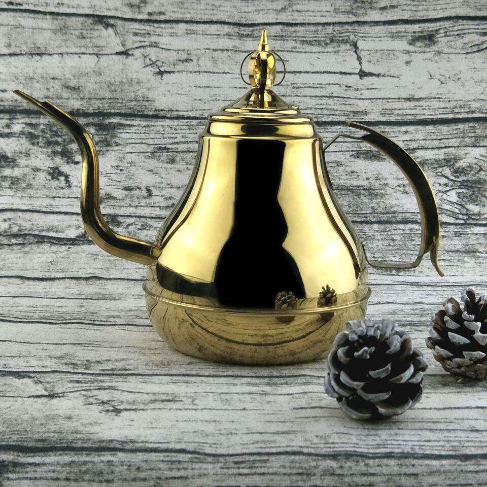 厂家不锈钢长嘴拉丁茶壶家用烧水泡茶水壶餐厅细嘴拉花咖啡壶