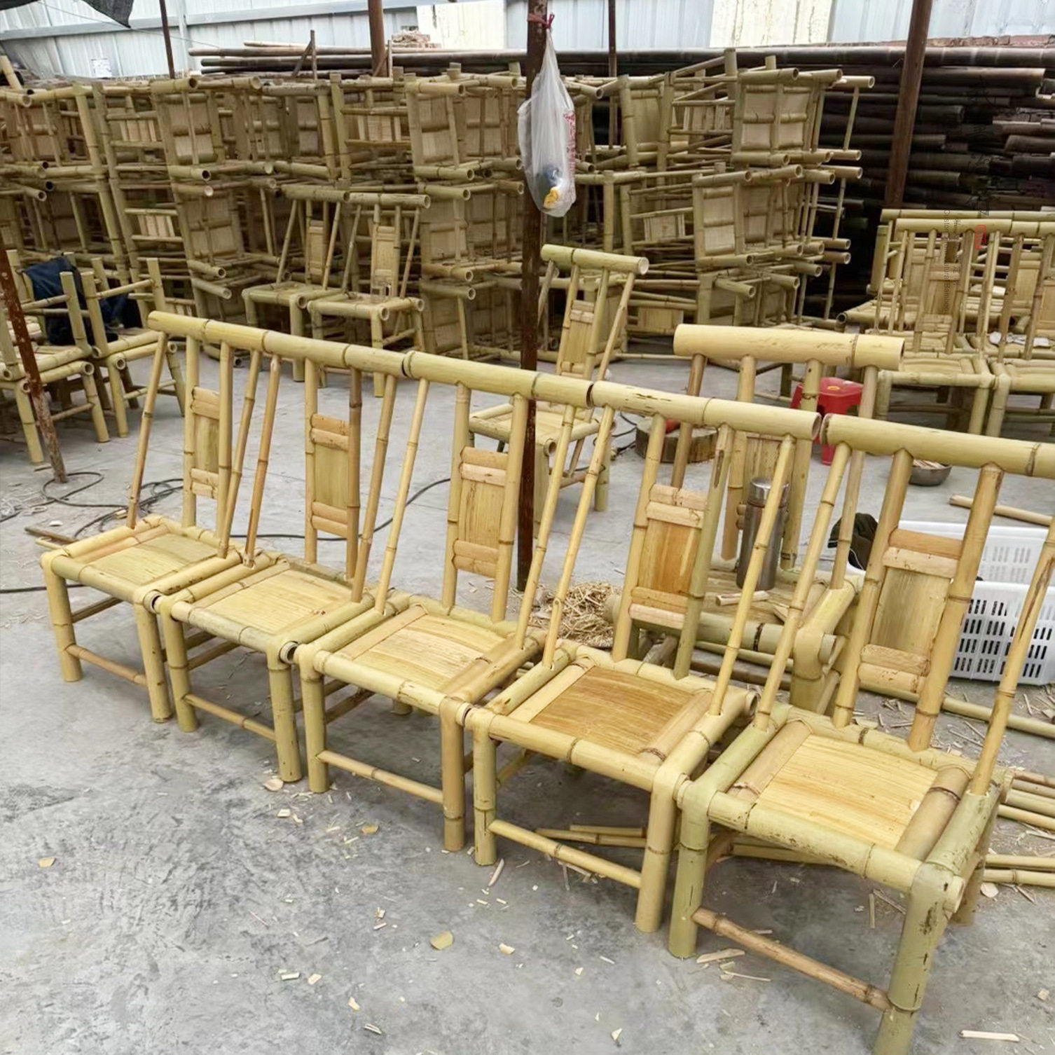 竹椅坝坝茶椅竹靠背椅手工庭院竹家具午休椅休闲椅户外火锅椅热卖