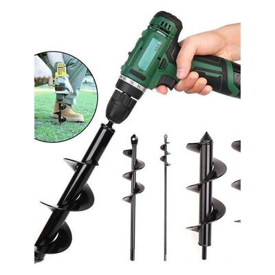 锂电手钻专用花园植物种植工具麻花钻头螺旋挖坑松土种菜地钻钻头