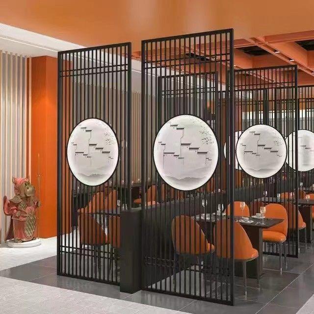 铁艺屏风隔断工程装修办公室隔断屏风火锅店屏风隔断商用餐饮屏风