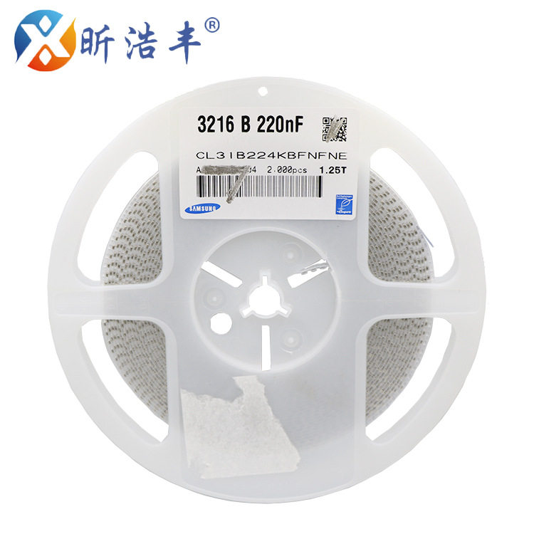 电子元件CL31B224KBFNFNE贴片电容1206224K220NF50VX7R电容器