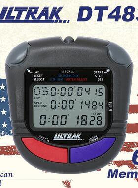 电子秒表DT483定尔志ULTRAK奥赛克60道3排显示计时器田径训练跑步