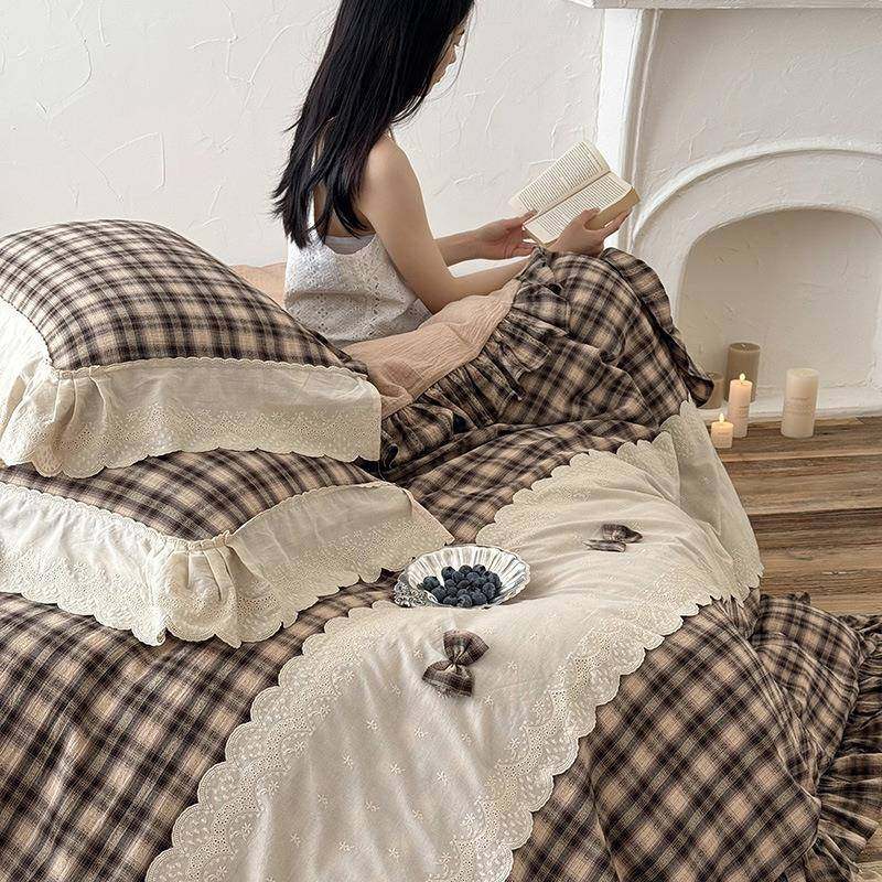 法式复古A类防敏全棉双层纱四件套蝴蝶结柔纱被套亲肤软糯床品,农用物资,其他肥料,淘宝优惠券,粉丝福利购,淘宝优惠卷