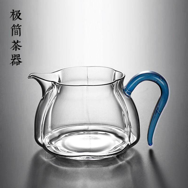 新羽手工六合凤玉公杯公道杯玻璃淡然茶海大蛋盅耐热茶漏分茶器