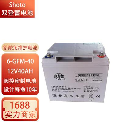 双登蓄电池6-GFM-40/12V40AH65AH100AH150AH200AH直流屏电厂电瓶