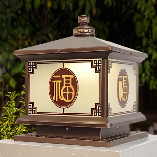 太阳能柱头灯别墅大门口柱子灯户外防水门垛灯围墙灯阳台露台柱灯