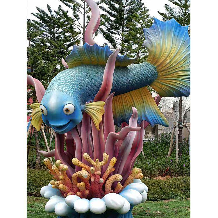 户外大型玻璃钢卡通雕塑户外园林景观动物雕塑来图生产海花岛
