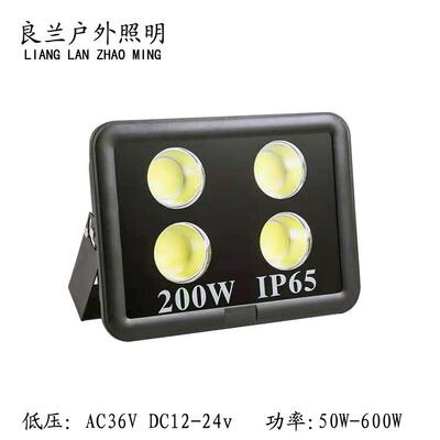 36v投光灯低压12v24v100w150w200w300w500wled船用工地夜摊电瓶灯