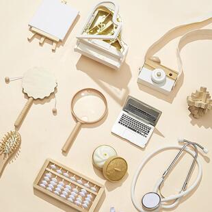 宝套抓周用品周岁装一岁男周女孩布ZWG置现代道具全套原木抓阄宝