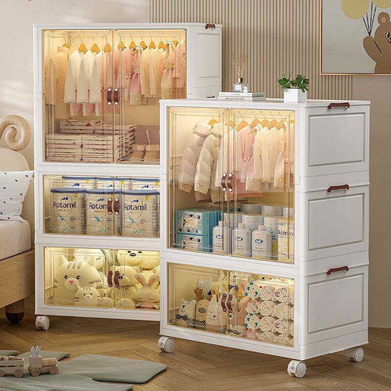 宝宝衣柜免童安装儿衣服理整箱可折叠婴儿衣橱B-JH2014家用具衣服