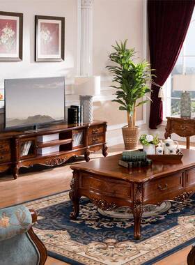 t美f实木几电视柜KTKT-004组茶合客厅长方形茶桌别墅带抽屉储物茶