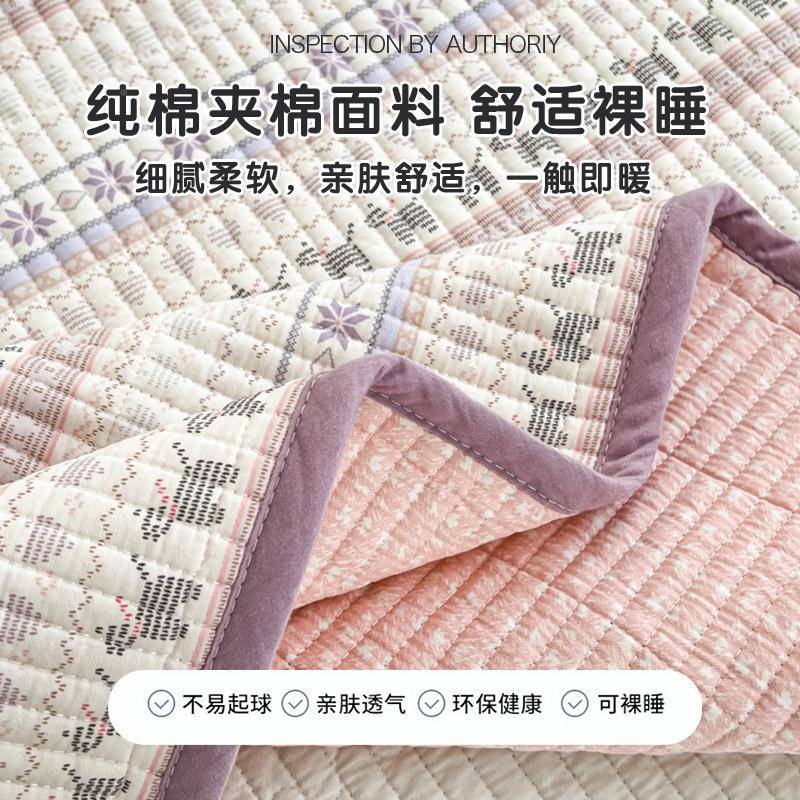 双面套不纯榻榻米床盖单件469冬季移位夹棉全棉棉床单人三件四季