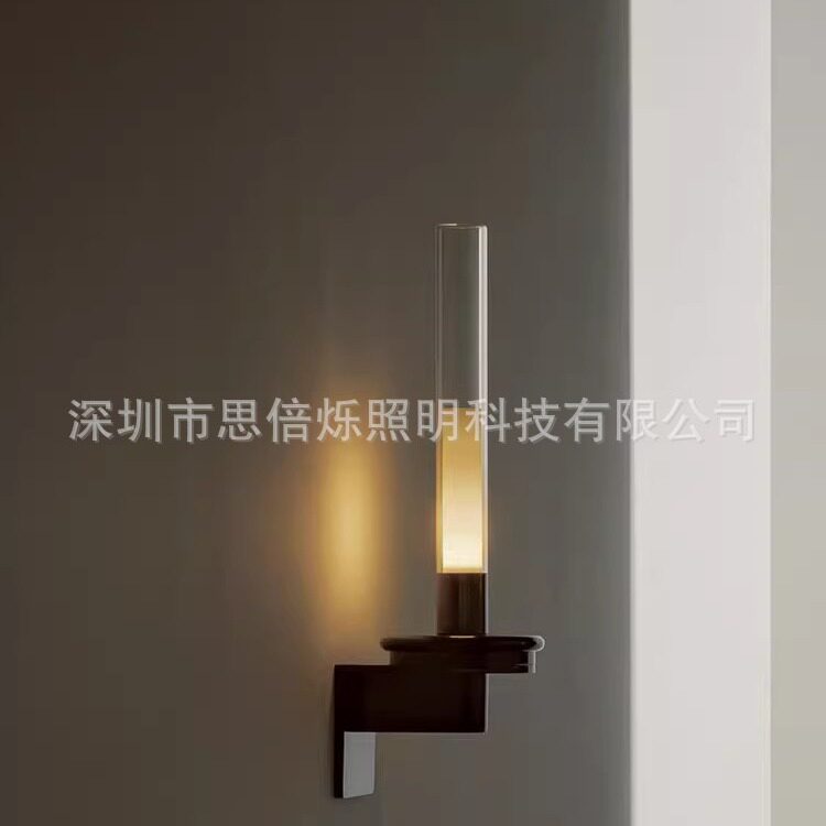 充电免布线复古蜡烛过道壁灯