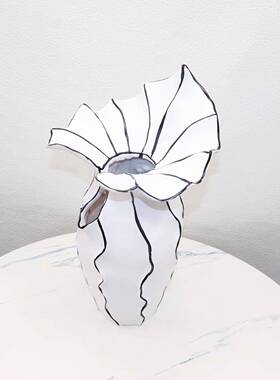 现厅代简约合艺花器花百瓶树脂居家摆件样板房客餐厅茶87794几装