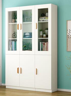 柜书架组合型简约现代客厅带门柜玻璃门书ZZH橱经济多功子能储书