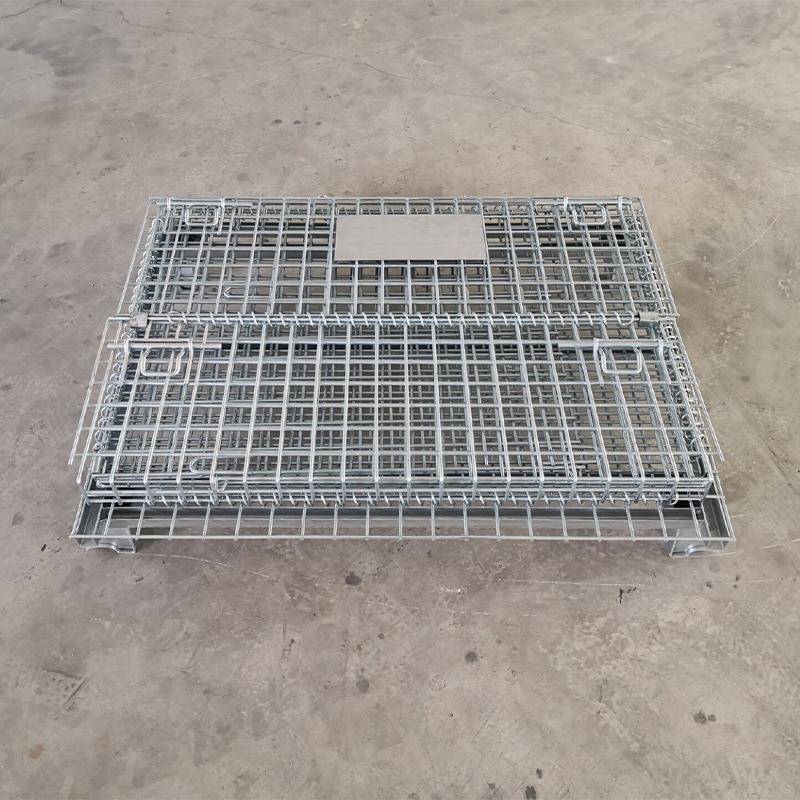 钢焊接仓储转笼物仓库周用丝可堆垛可折叠可带轮580铁框周转储笼