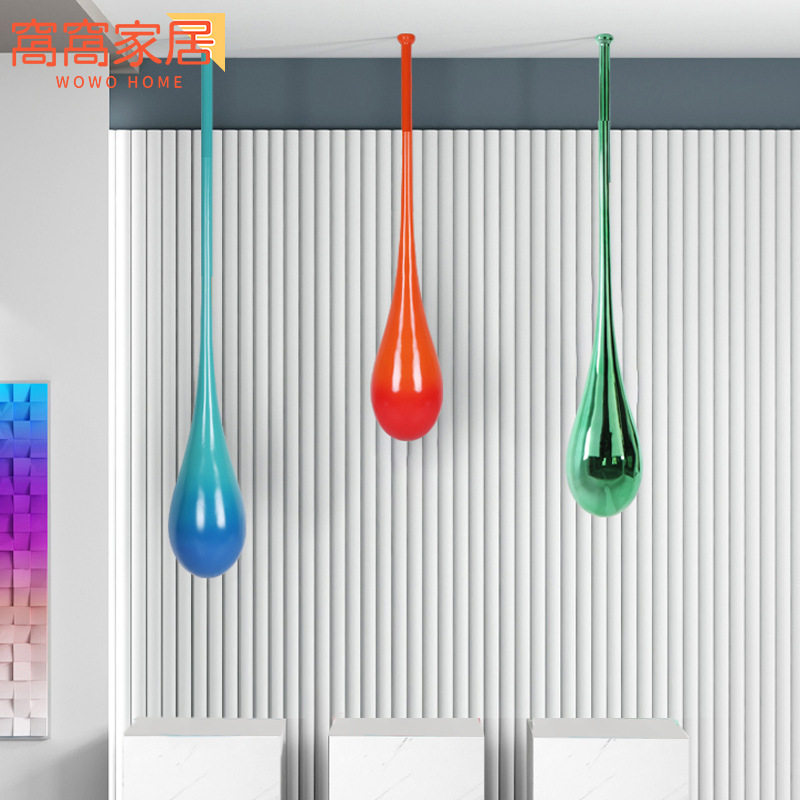 现代客厅天花吊饰水滴雕塑