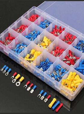 厂家直供盒装连接端组钳压式_12合100pcs子冷压接端子组合套线装