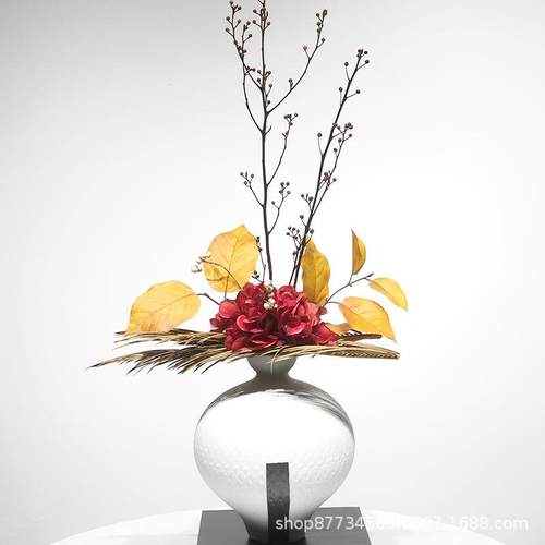 新中式仿真花束轻奢整体花艺假花干花客厅插花家居餐桌装饰品摆件