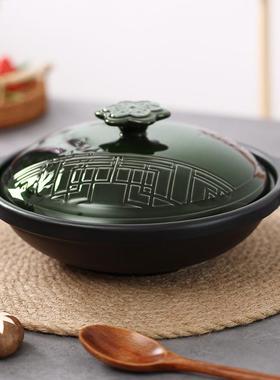 CNNB中式复古砂锅家用耐高温浅锅煲仔饭专用沙锅饭店商用陶瓷