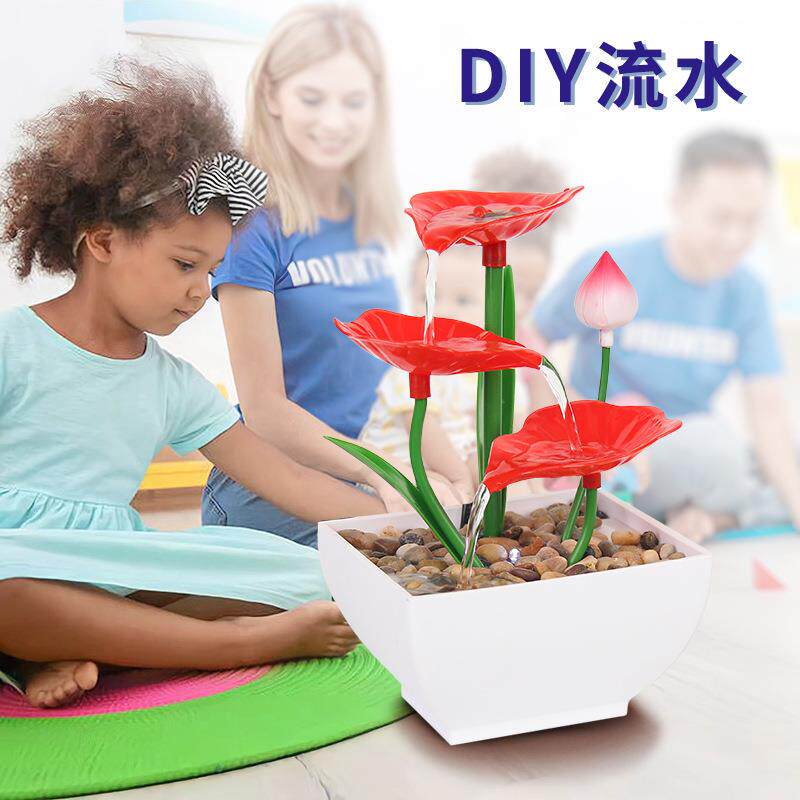 DIY流水摆件新款现代屏风玄关室内客厅桌面创意循环水装饰品