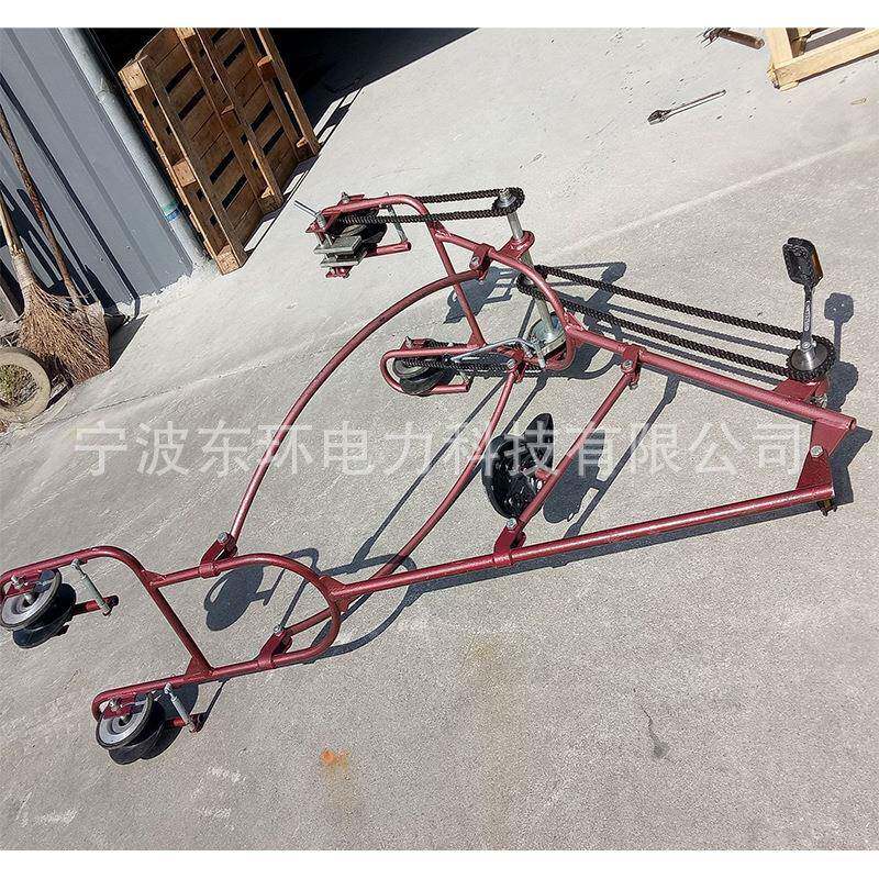 单线双线四线简易式框式漏斗式吊斗式脚踏式自行车式导线检修飞车