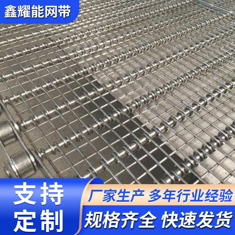 厂家批发速冻机不锈钢网带海产品清洗冷冻不锈钢链条网带可批发