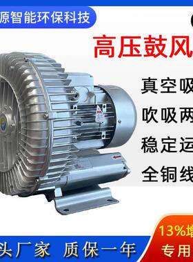 旋涡风机RB-92S-4双段侧流高压风机抽吸两用RB-94S-2高压真空泵