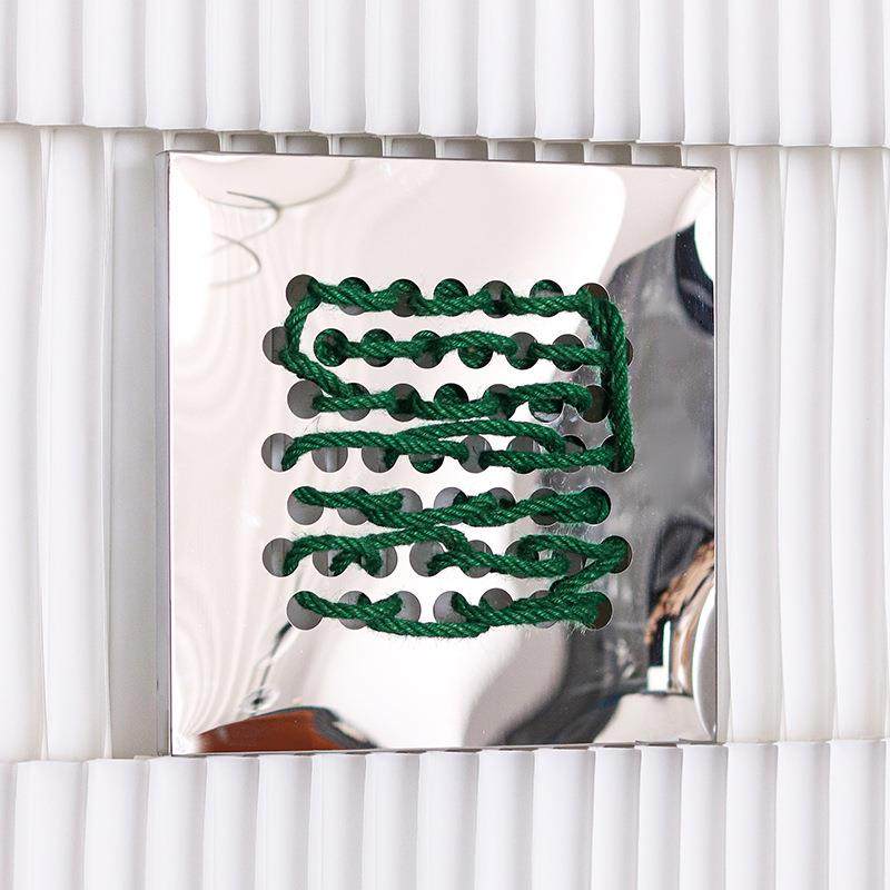 几何线条图案北欧风装饰画设计师抽象绳子穿梭桌面相框画摆件饰品