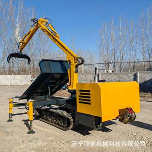 自卸履带随车抓木机吊抓运输一体机四不像随车抓机