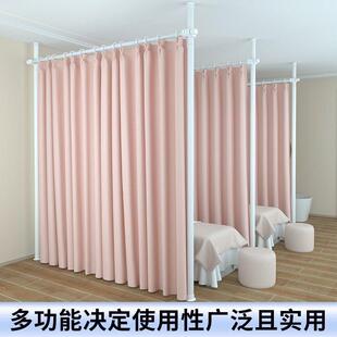 顶天立地挂免打孔加粗晾衣杆家居卧室可伸缩可收纳立式隔断帘
