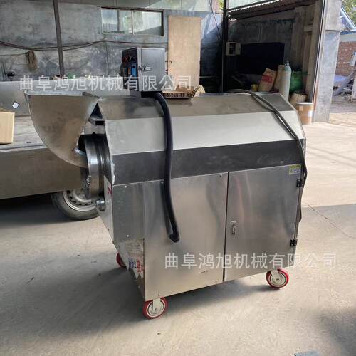 电磁加热瓜子炒货机100斤封闭款花生翻炒设备大型粮食板栗炒锅