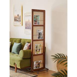 中古风新中式实木藤编客厅屏风入户正对门遮挡进门玄关隔断可移动