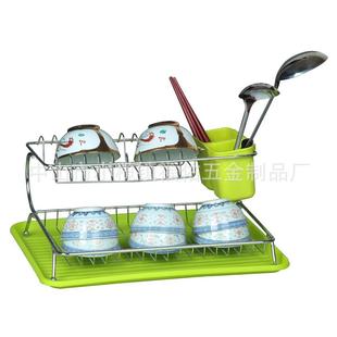 单层碗盘收纳放碗碟橱柜碗架小型柜内置物架厨房水槽架厨房沥水架