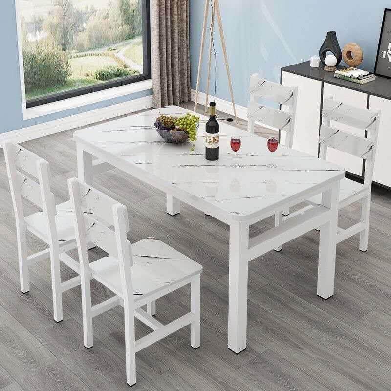 餐桌椅组合家用小户型吃饭桌子椅子一套出租房饭店简易长方形饭桌