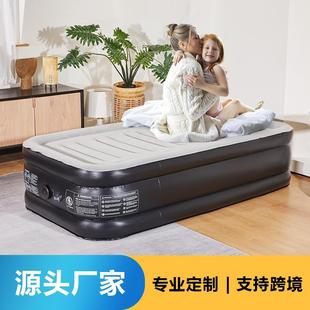 单人充气床植绒加高充气床垫加高充气床垫蓄电内置气泵一键充气