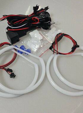 白光棉光光圈4*131MM106MM146MM汽车LED天使眼光圈改装LED光圈