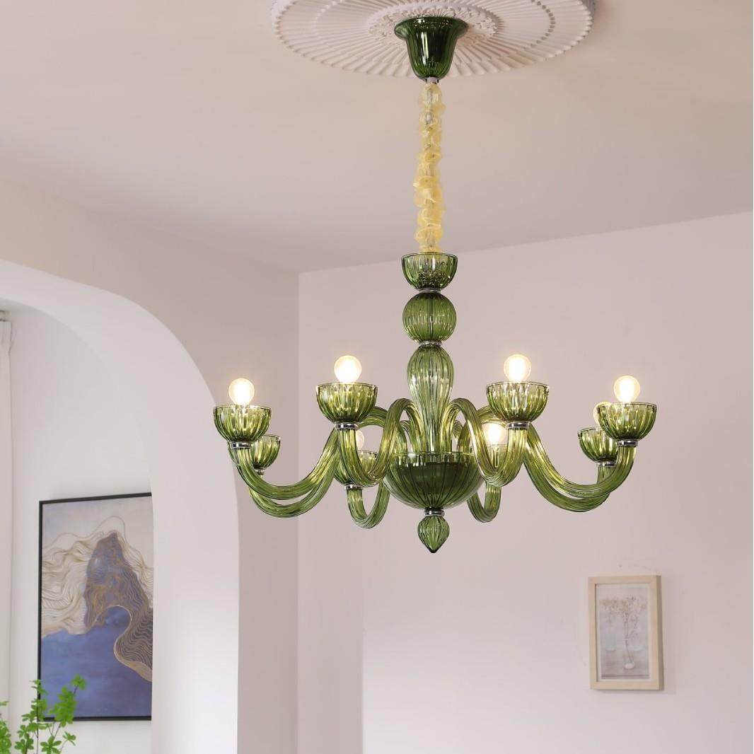法式复古绿色玻璃吊灯卧室艺术奶油风个性网红KTV客厅婚庆装饰灯,纺织面料/辅料/配套,纺织机械配件,淘宝优惠券,粉丝福利购,淘宝优惠卷