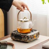 高端陶瓷电陶炉金银饕鬄智能煮茶器耐热玻璃烧水壶电热水壶套装