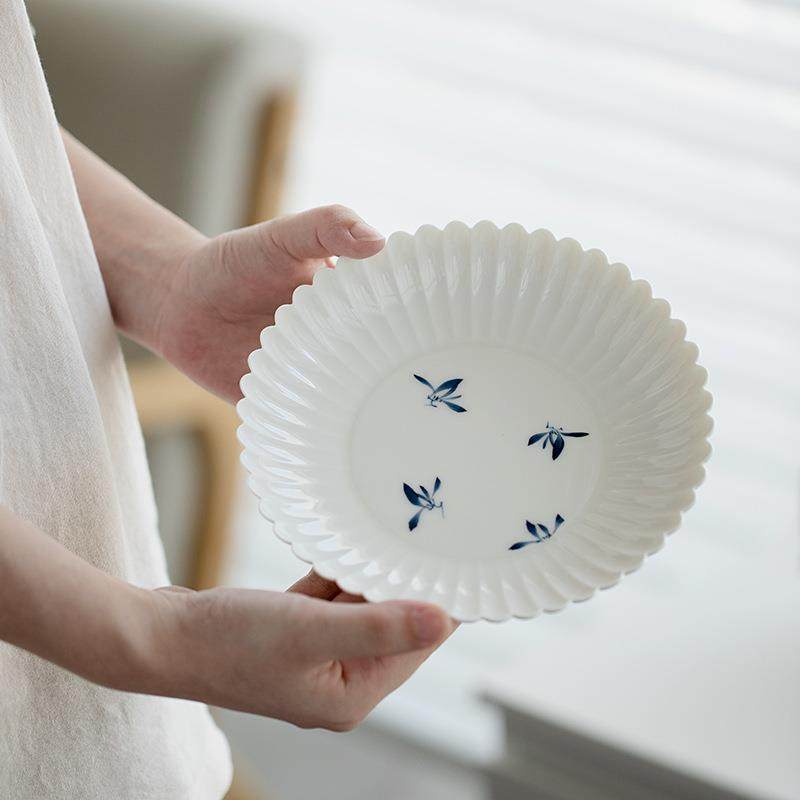 纯手绘蝴蝶兰花菊瓣壶承家用陶瓷茶承干泡盘茶点盘创意盖碗茶壶垫,机械设备,其他机械设备,淘宝优惠券,粉丝福利购,淘宝优惠卷