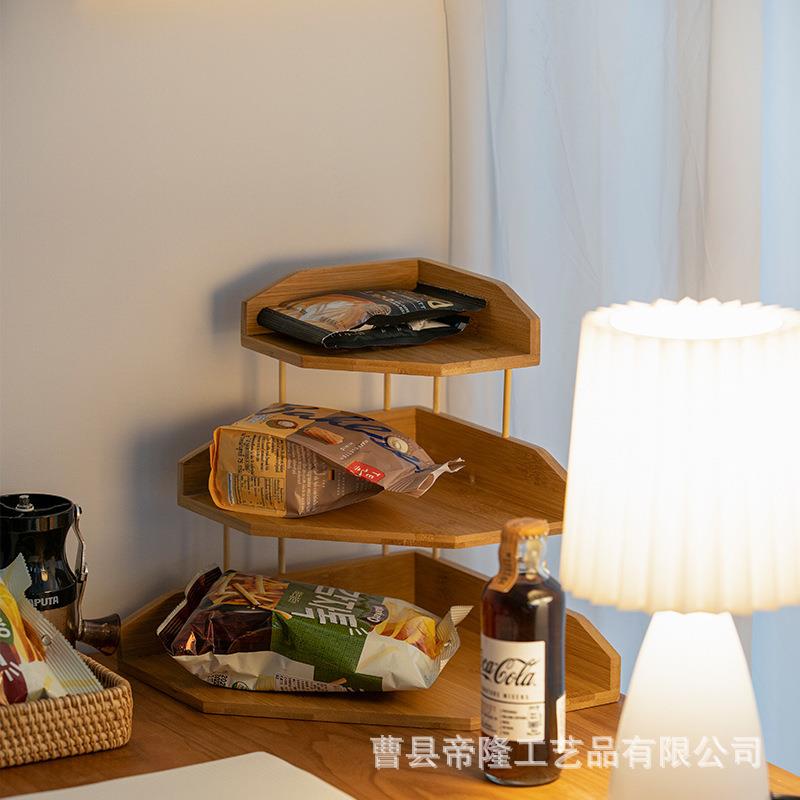 桌面收纳架墙角木架办公桌面整理木架多层置物架多功能杂物收纳盒