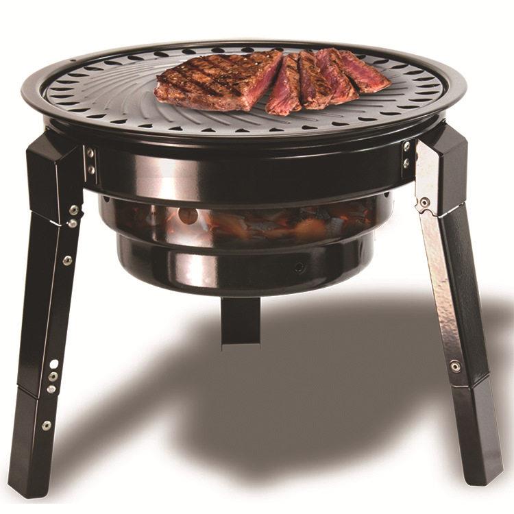 BBQ便携式户外烧烤炉木炭三脚架可调度美式便携烤炉